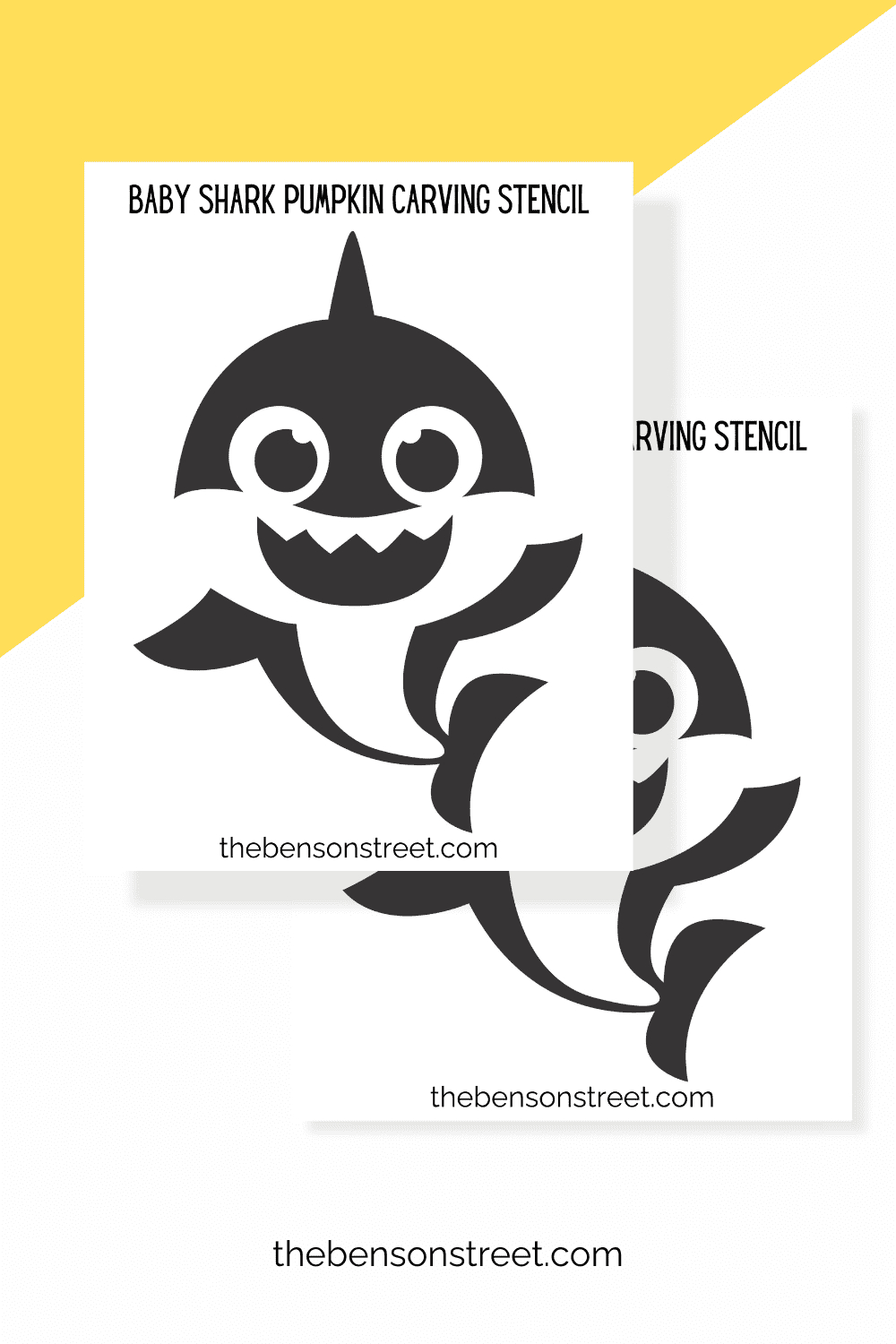 Free Baby Shark Pumpkin Stencil Printable For Easy Carving - The within Baby Shark Pumpkin Stencil Printable