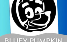 Free Bluey Pumpkin Stencil Printable: Carving Template pertaining to Bluey And Bingo Pumpkin Stencil Printable