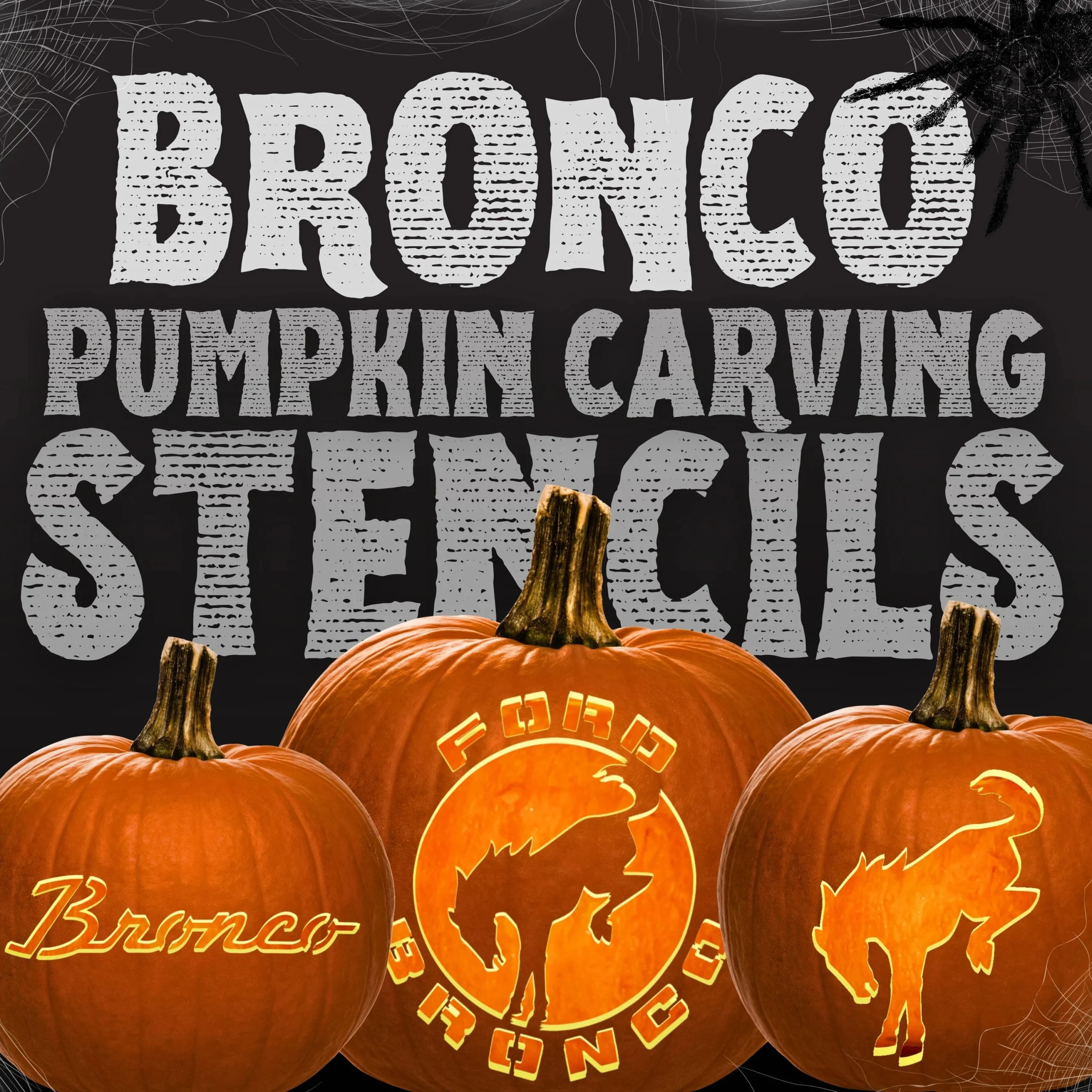 Free - Bronco Pumpkin Carving Stencils 🎃 | Bronco6G - 2021+ Ford inside Denver Broncos Pumpkin Stencil Printable