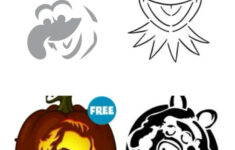 Free Disney'S The Muppets Pumpkin Carving Halloween Template Stencils in Free Printable Elmo Pumpkin Stencil