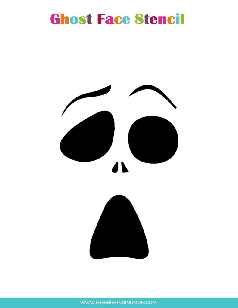 Free Downloadable Stencils: Ghost Face Pumpkin For Carving for Ghostface Pumpkin Carving Stencil Printable