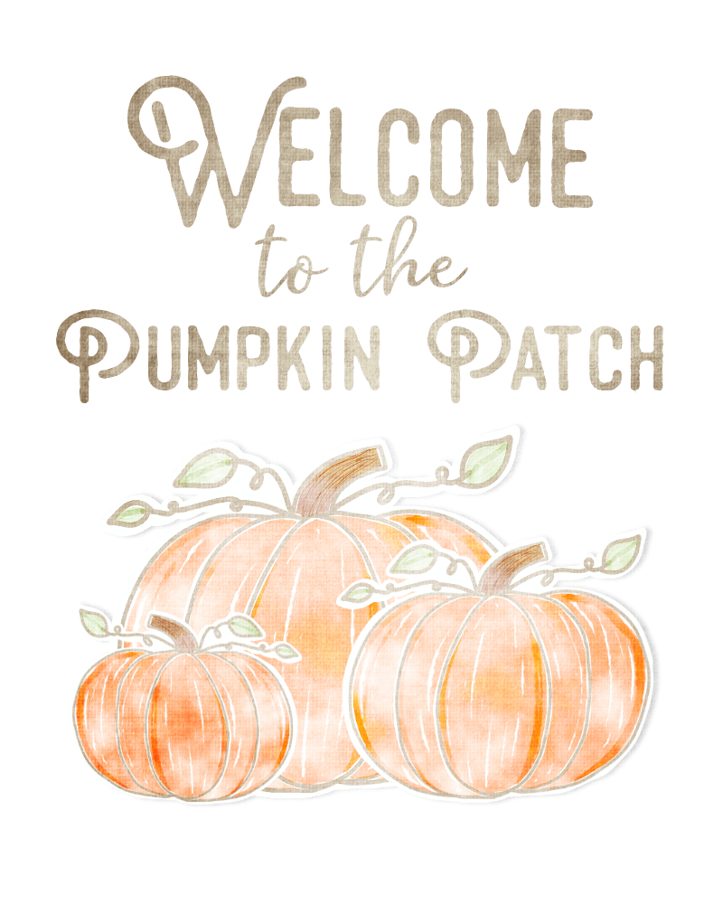 Free Fall Printable: Pumpkin Patch - The Girl Creative inside Pumpkin Patch Printable Sign