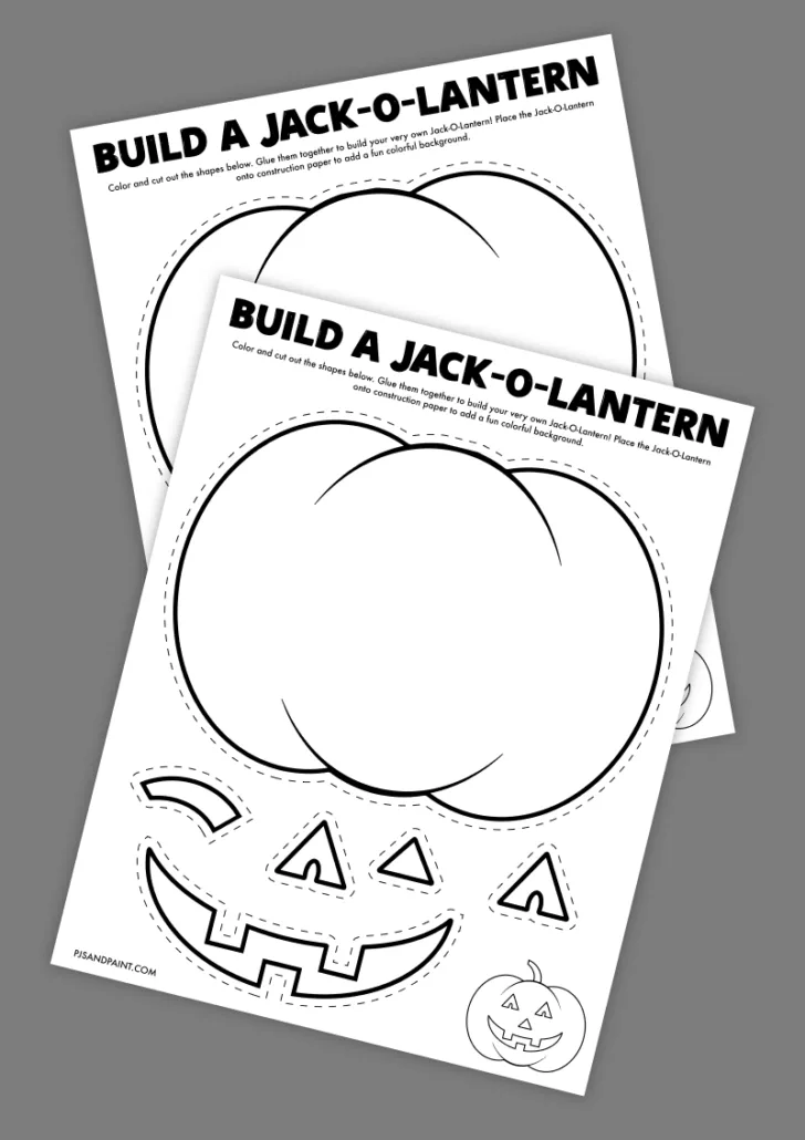 Pumpkin Cut And Paste Printables