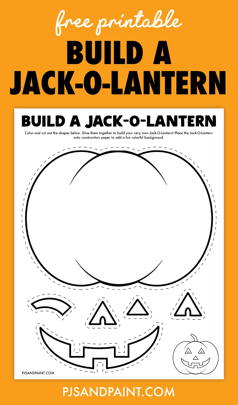 Free Printable Build A Jack-O-Lantern Craft - Pjs And Paint with regard to Build Your Own Pumpkin Printable