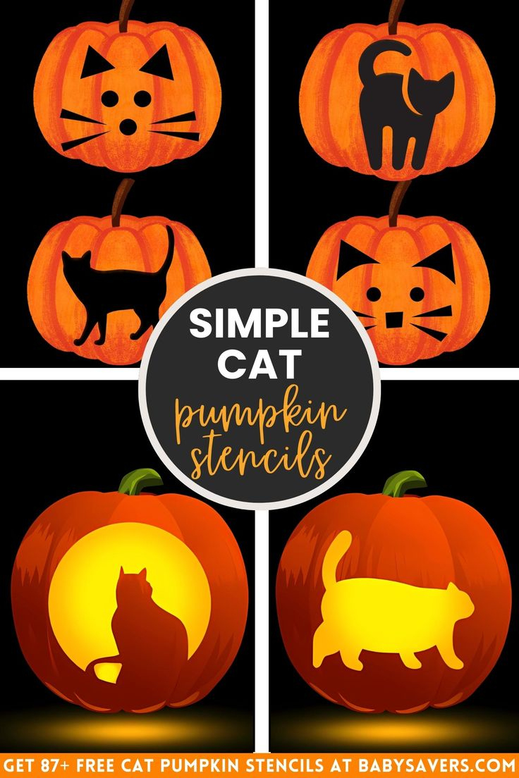 Free Printable Cat Pumpkin Carving Stencils Get Into The Halloween with Cat Pumpkin Carving Printable Free