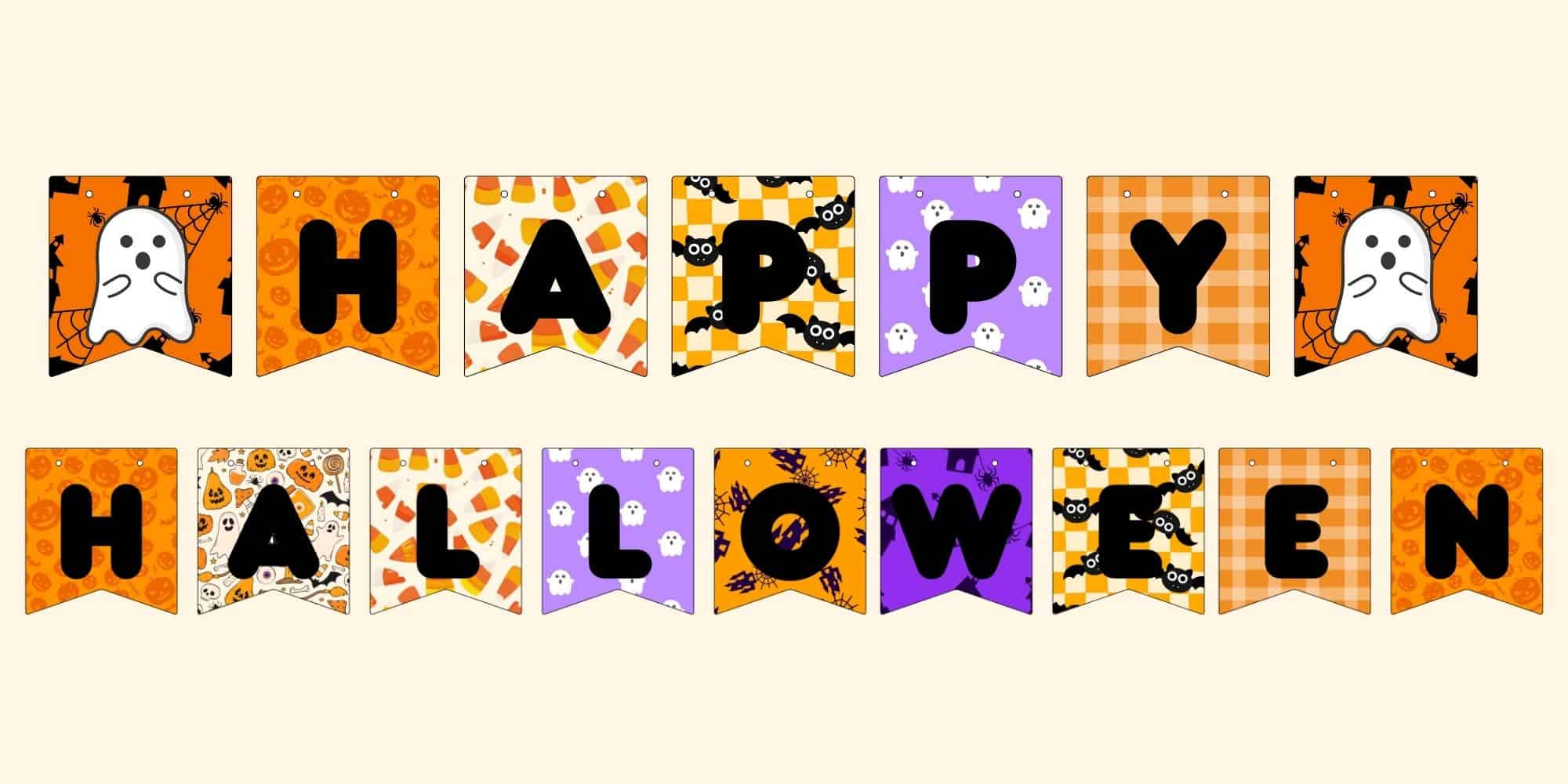 Free Printable Halloween Banner Sign Pdf with Free Printable Pumpkin Banner
