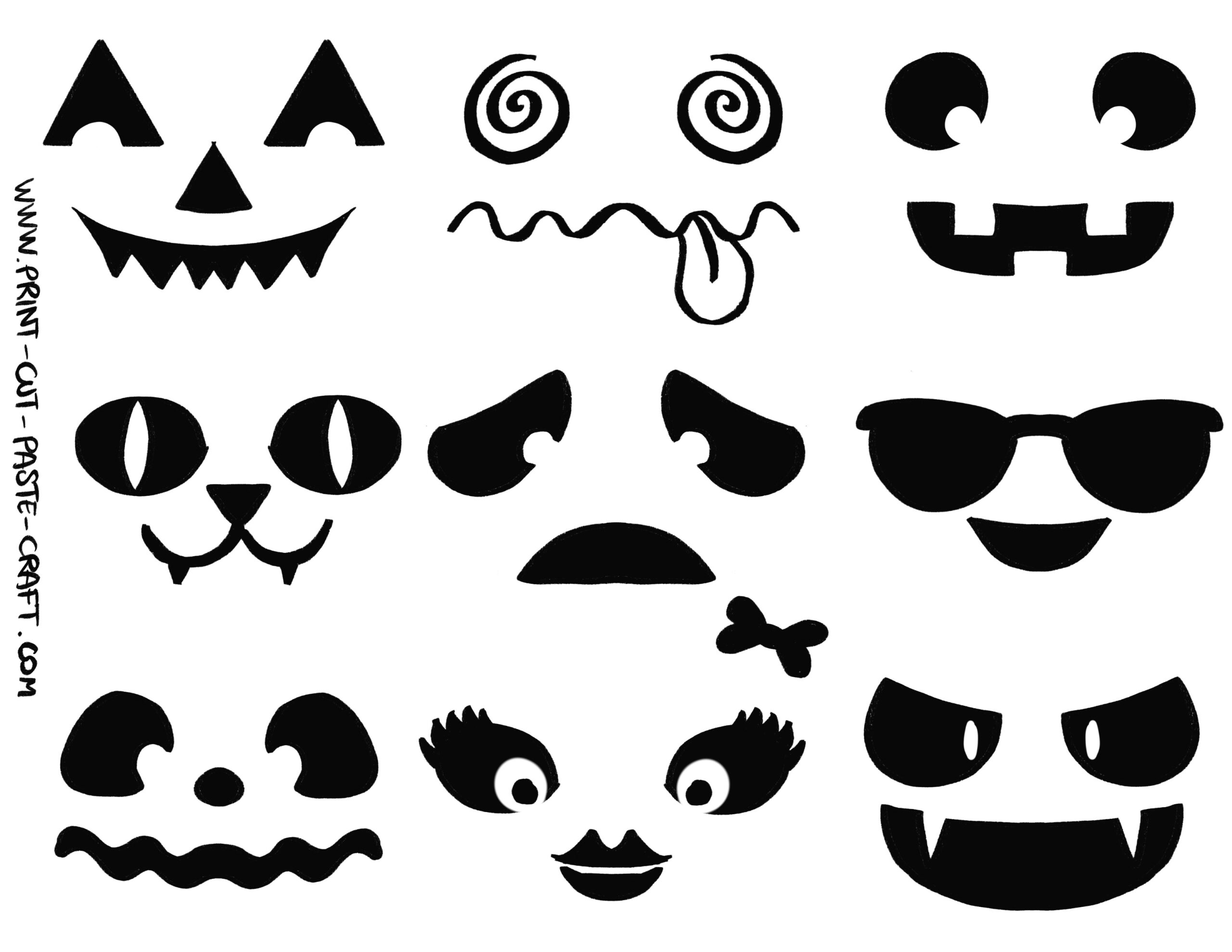 Free Printable Halloween Craftprint-Cut-Paste-Craft within Printable Halloween Faces Pumpkins