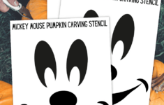 Free Printable Mickey Mouse Pumpkin Carving Stencil - The Benson for Mickey Mouse Pumpkin Face Printable