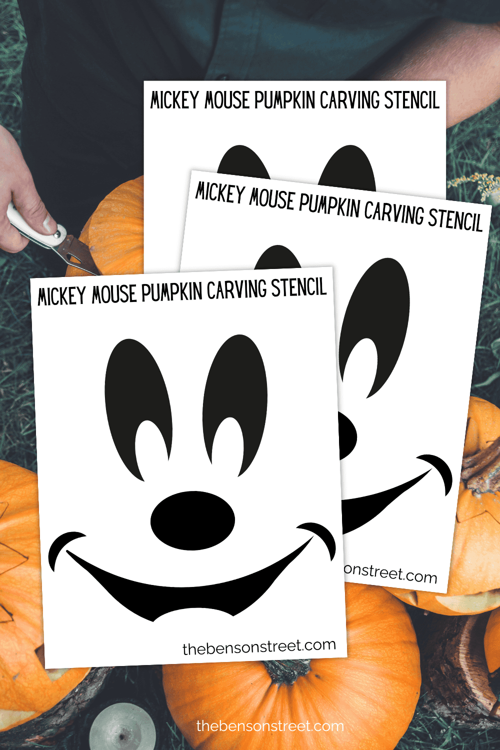 Free Printable Mickey Mouse Pumpkin Carving Stencil - The Benson within Mickey Mouse Printable Pumpkin Stencils