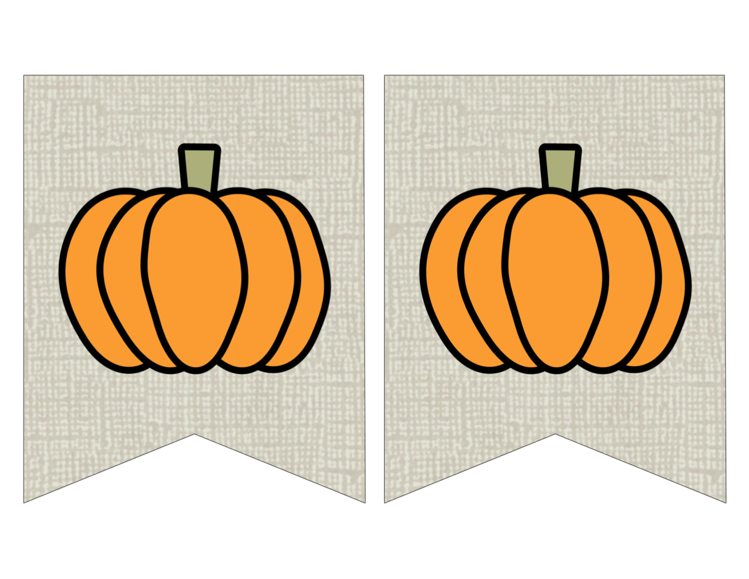 Free Printable Pumpkin Banner Decor - Paper Trail Design in Free Printable Pumpkin Banner
