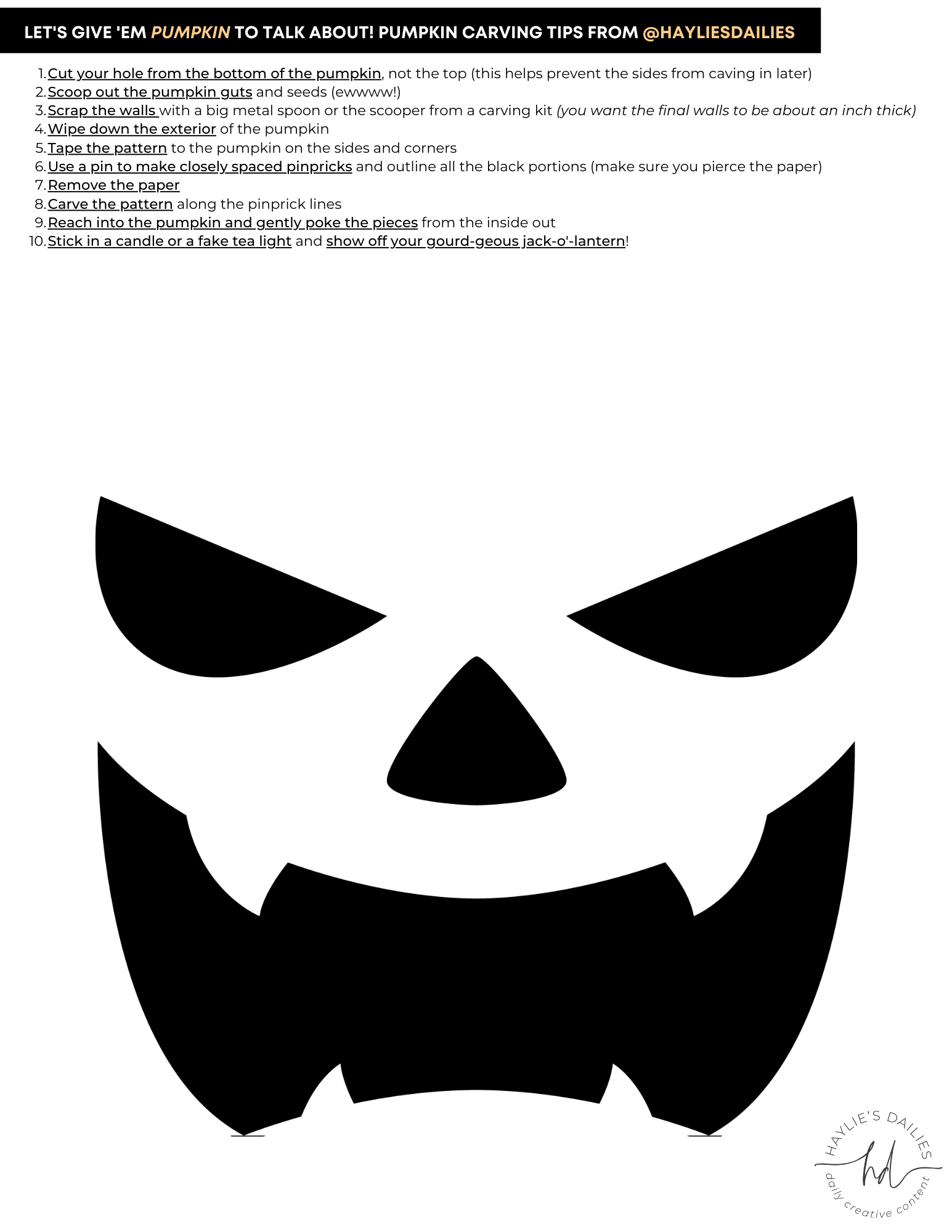 Free Printable Pumpkin Carving Patterns For The Most Boo-Tiful for Pumpkin Carving Patterns Faces Printable