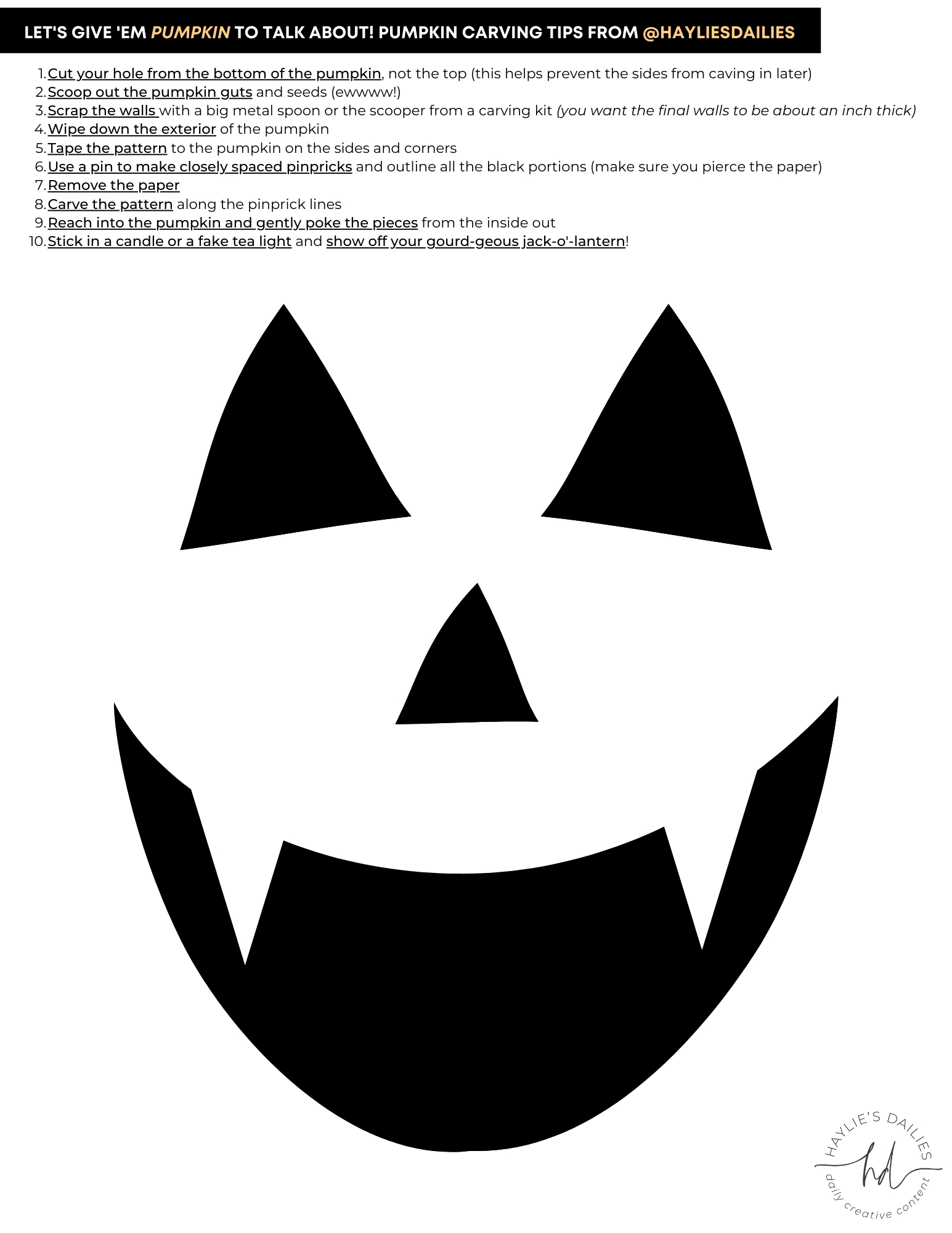 Free Printable Pumpkin Carving Patterns For The Most Boo-Tiful with Free Printable Pumpkin Face Cutouts