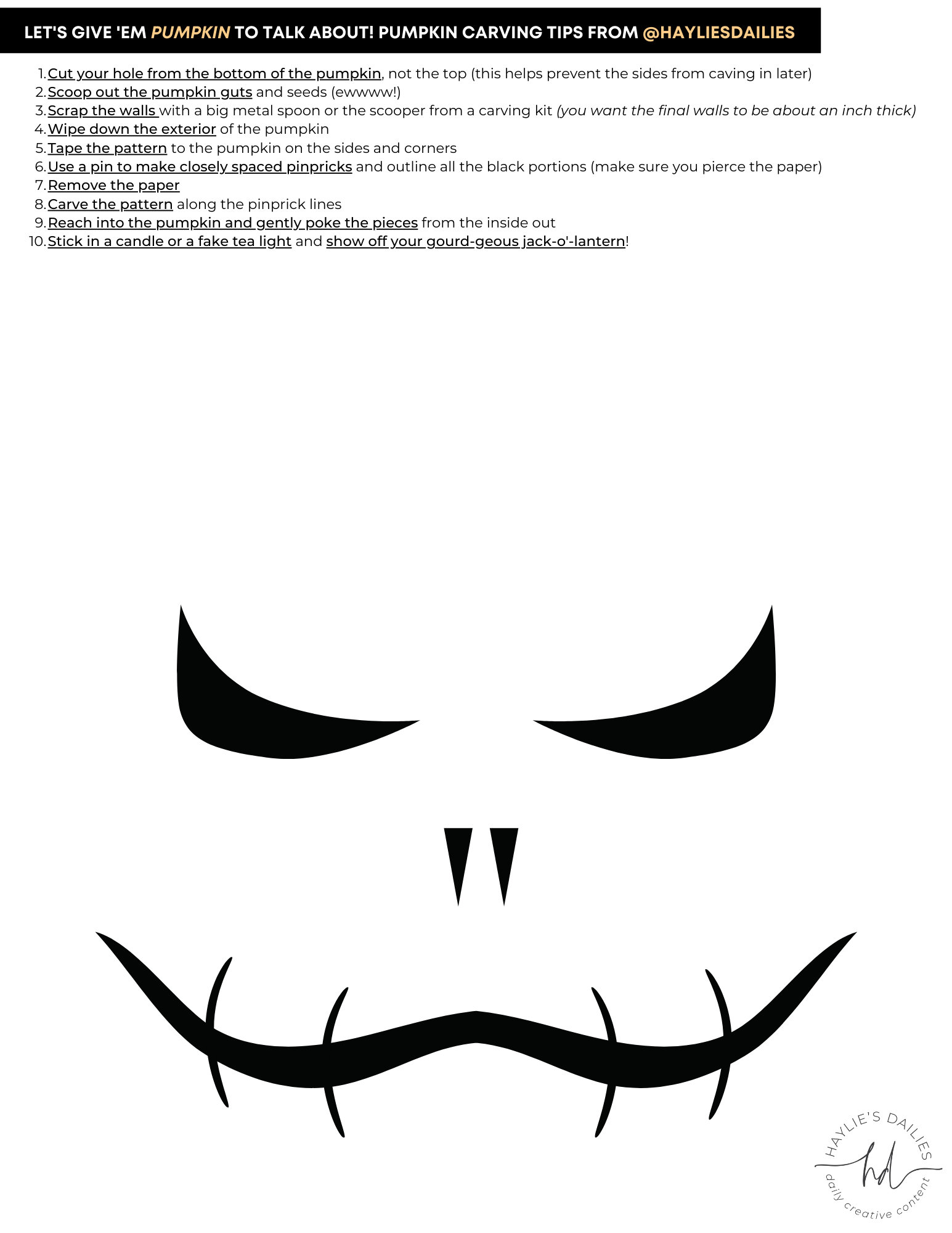 Free Printable Pumpkin Carving Patterns For The Most Boo-Tiful with Printable Pumpkin Face Pieces