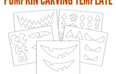 Free Printable Pumpkin Carving Template - The Craft-At-Home Family in Pumpkin Eyes And Mouth Printable