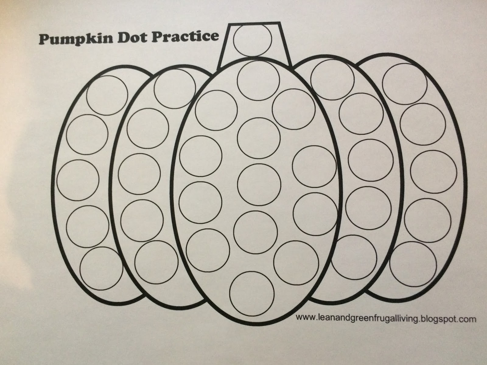 Free Printable! Pumpkin Dot Practice - Take It From Nicole intended for Dot Marker Pumpkin Free Printable