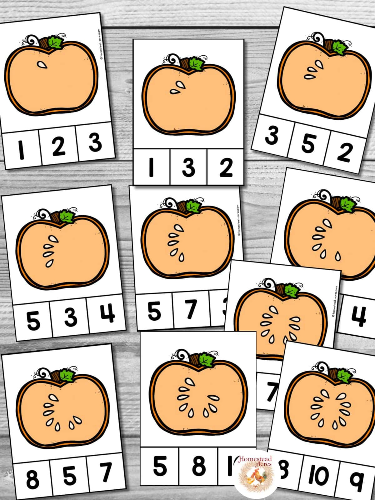Free Printable Pumpkin Seeds Count And Clip Cards within Counting Pumpkin Seeds Printable