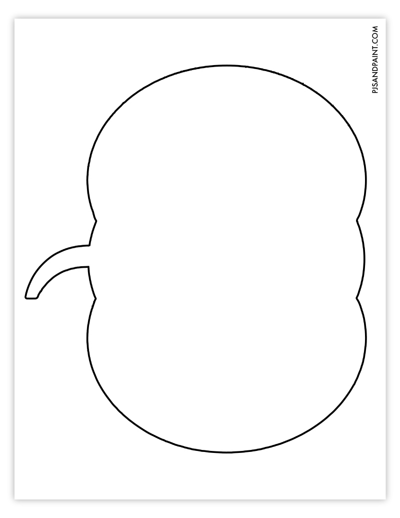 Free Printable Pumpkin Template - Pjs And Paint for Large Pumpkin Stencil Printable