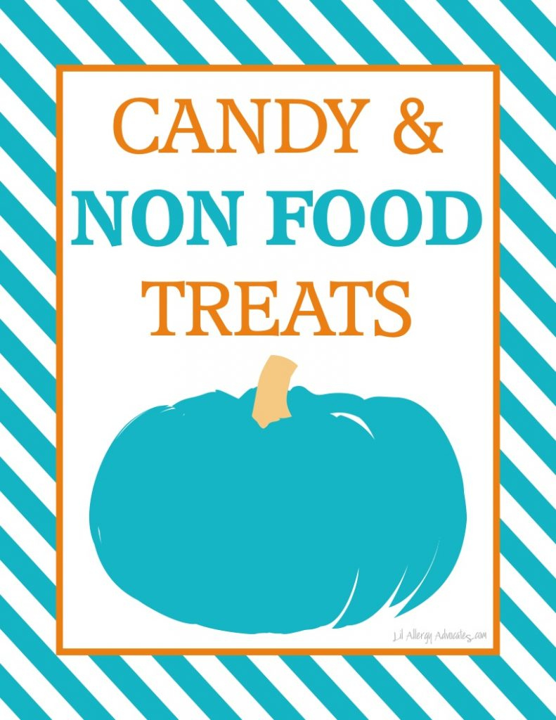 Free Printable Teal Pumpkin Non Food Treat Signs - Lil Allergy within Teal Pumpkin Project Printable Sign