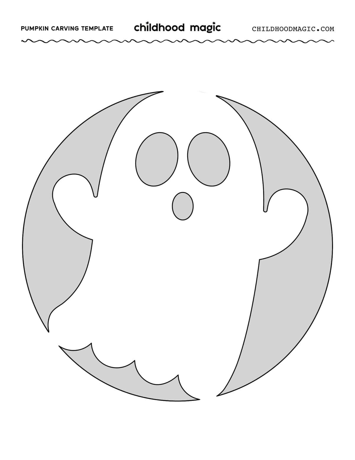 Free Printable Templates For Carving Pumpkins - Childhood Magic for Printable Ghost Pumpkin Template