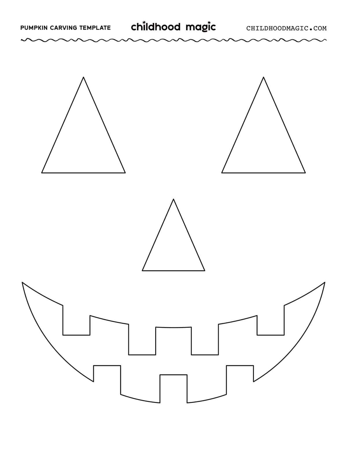 Free Printable Templates For Carving Pumpkins - Childhood Magic for Pumpkin Printable With Face