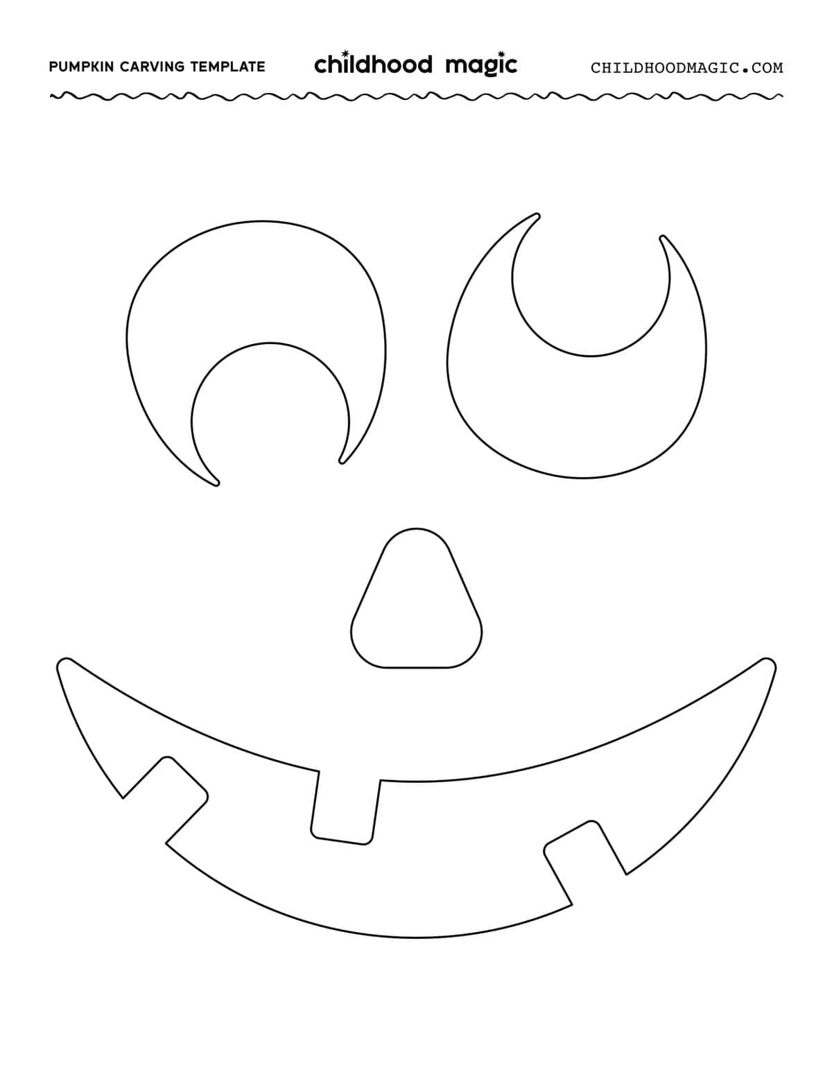 Free Printable Templates For Carving Pumpkins - Childhood Magic pertaining to Pumpkin With Face Printable
