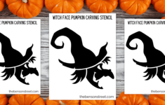 Free Printable Witch Pumpkin Stencil For Halloween Carving - The intended for Pumpkin Stencils Printable Witch