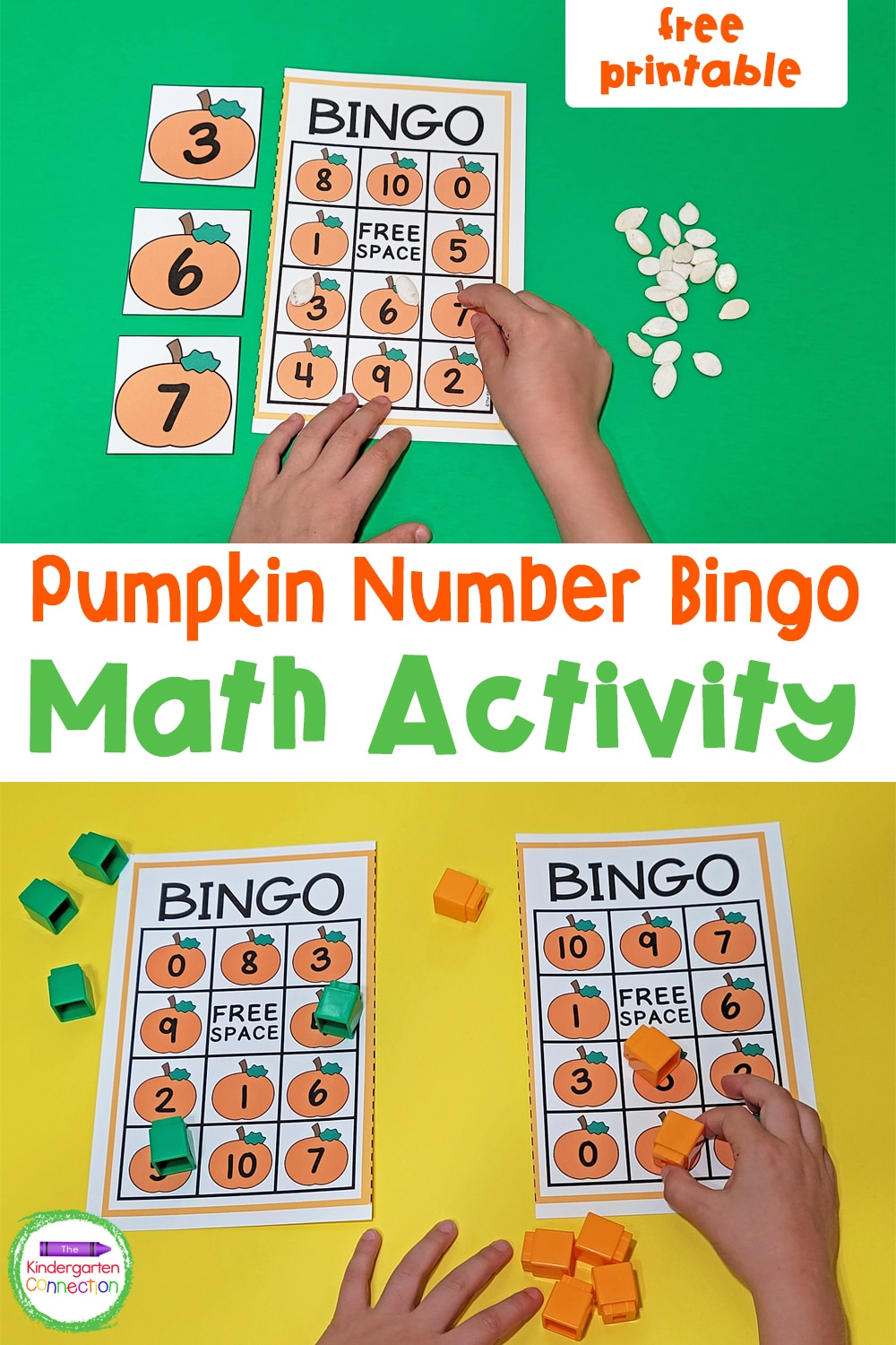 Free Pumpkin Number Bingo Game For Pre-K & Kindergarten with regard to Free Printable Pumpkin Bingo