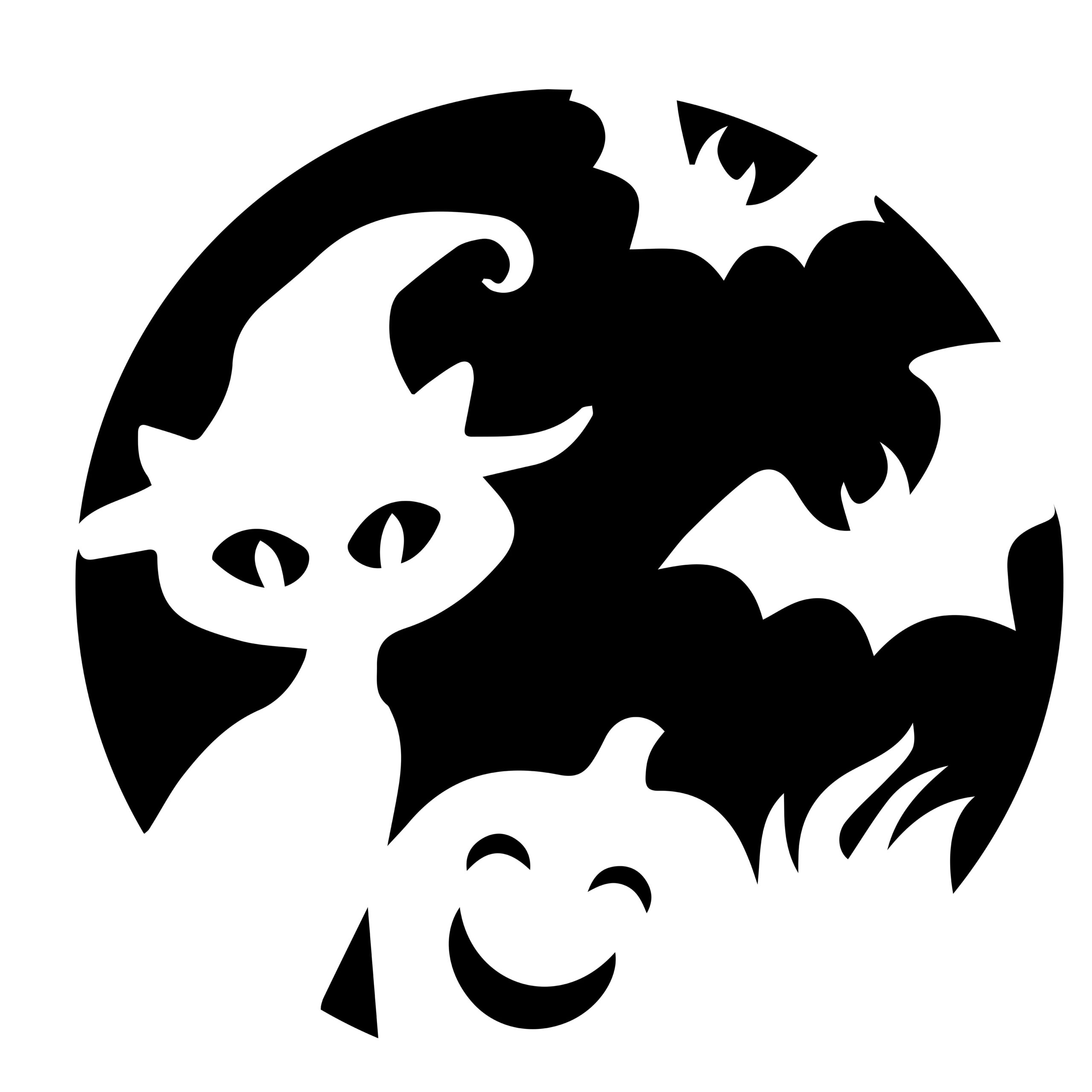 Free Pumpkin Stencils - Worksheets Library with Printable Witch Cat Pumpkin Stencil