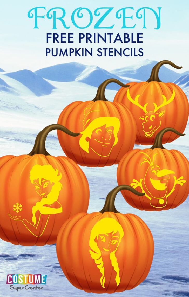 Elsa Pumpkin Stencils Free Printable Elsa Pumpkin Stencils Free Printable