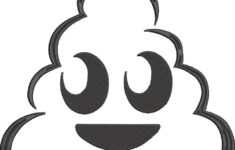 Funny Poop Emoji Embroidery Design throughout Poop Emoji Pumpkin Stencil Printable