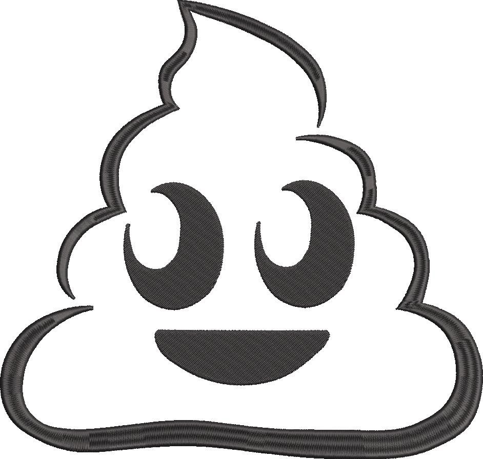 Funny Poop Emoji Embroidery Design throughout Poop Emoji Pumpkin Stencil Printable