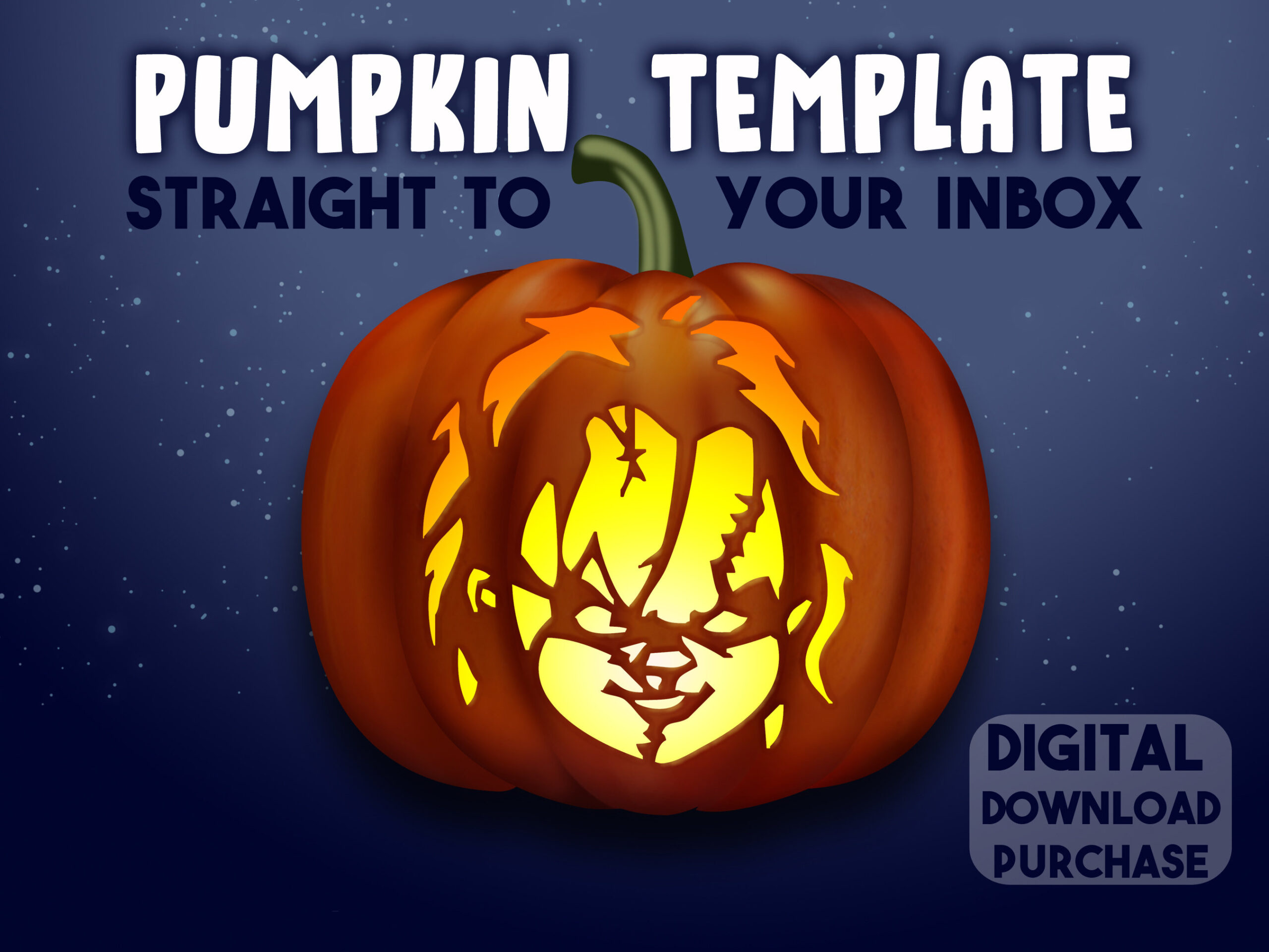 Ghostface Pumpkin Stencil - Etsy for Free Printable Chucky Pumpkin Stencils