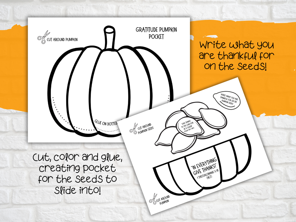 Gratitude Pumpkin Pocket Printable Craft – Deeper Kidmin pertaining to Gratitude Pumpkin Template Printable