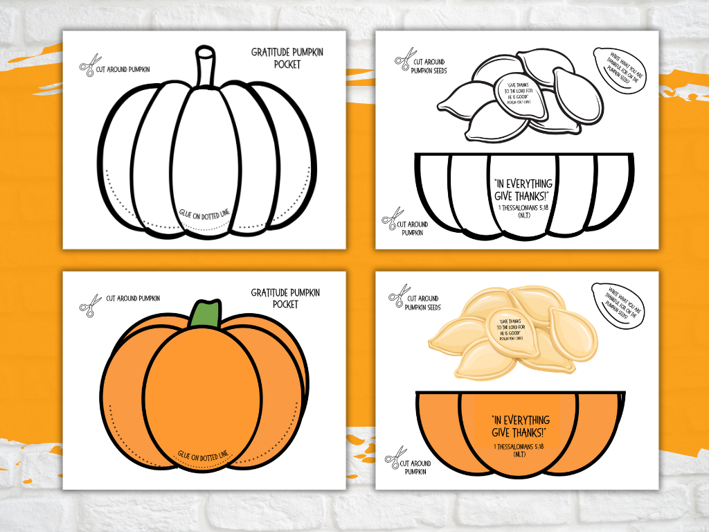 Gratitude Pumpkin Pocket Printable Craft – Deeper Kidmin with regard to Gratitude Pumpkin Template Printable