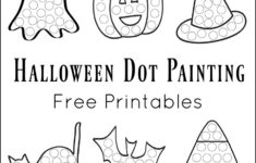 Halloween Dot Painting {Free Printables} - The Resourceful Mama within Dot Marker Pumpkin Free Printable