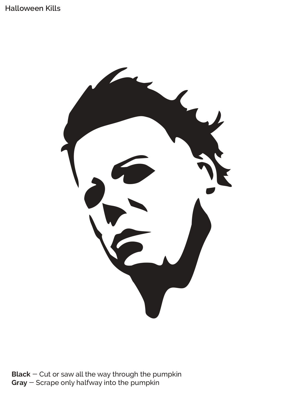 Halloween: Michael Myers (Free Pumpkin Stencil - Pumpkin Pattern with Free Michael Myers Pumpkin Stencil Printable