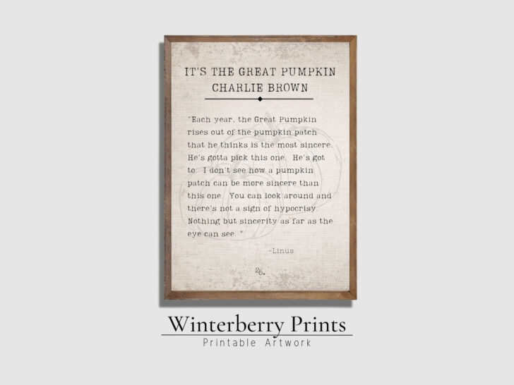 Printable Great Pumpkin Charlie Brown