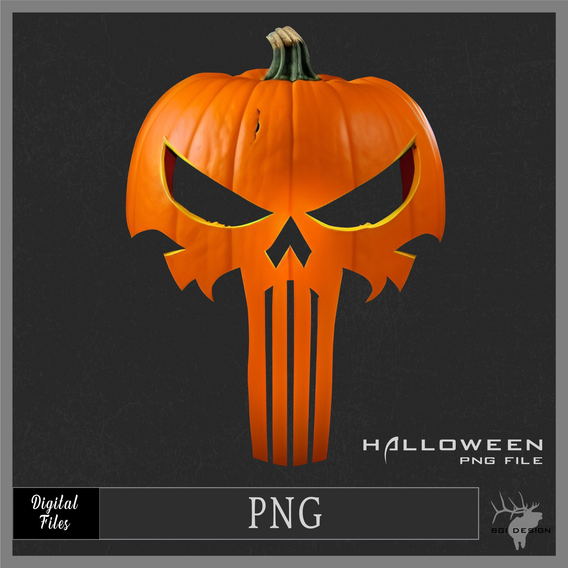 Halloween Punisher Png Image Pumpkin Head - Etsy Canada regarding Punisher Pumpkin Stencil Printable