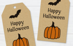 Happy Halloween Gift Tags - Free Printable Download inside Pumpkin Gift Tags Printable