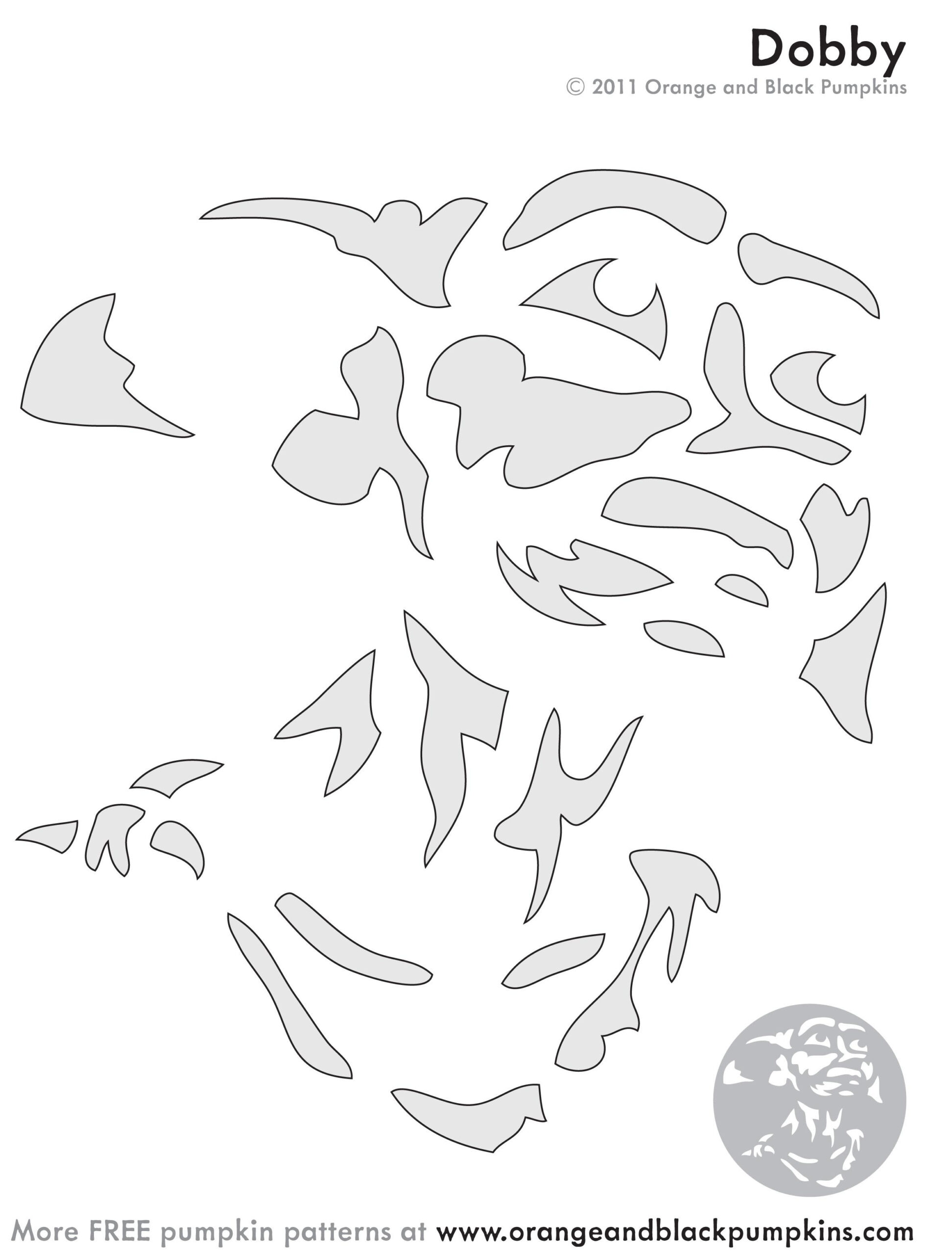 Harry Potter: Dobby (Free Pumpkin Stencil - Pumpkin Pattern in Printable Dobby Pumpkin Stencil