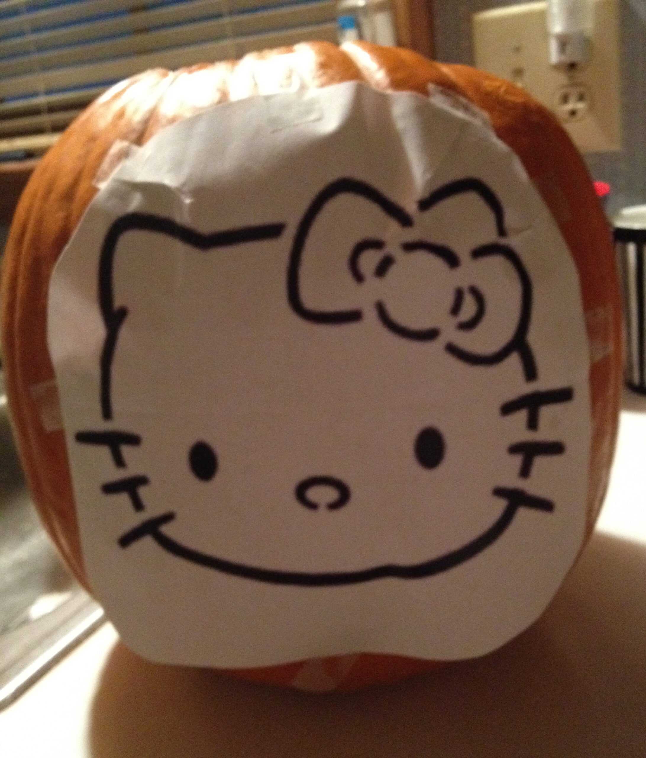 Hello Kitty Pumpkin Carving Tutorial pertaining to Free Hello Kitty Pumpkin Stencil Printable