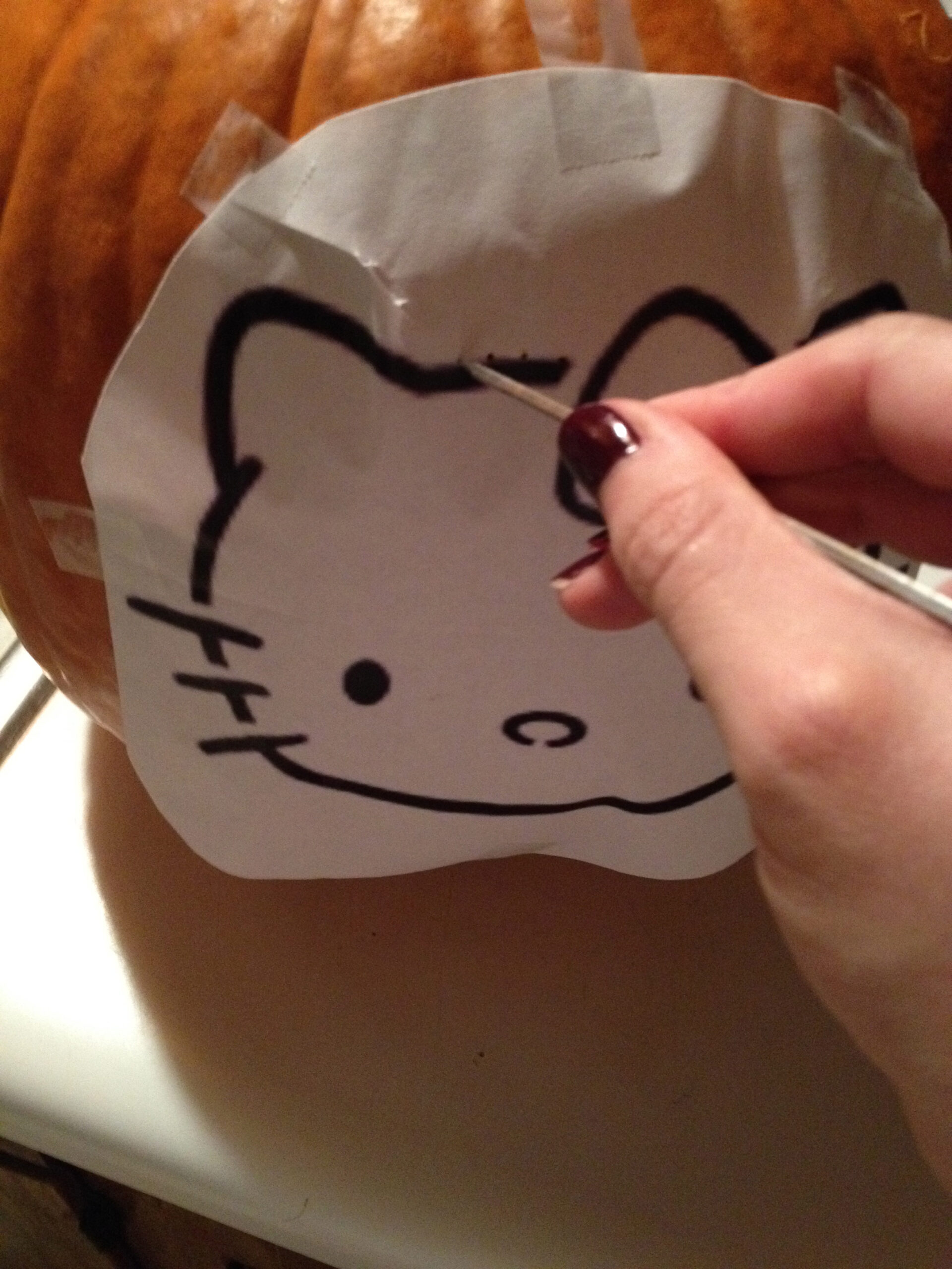 Hello Kitty Pumpkin Carving Tutorial within Free Hello Kitty Pumpkin Stencil Printable