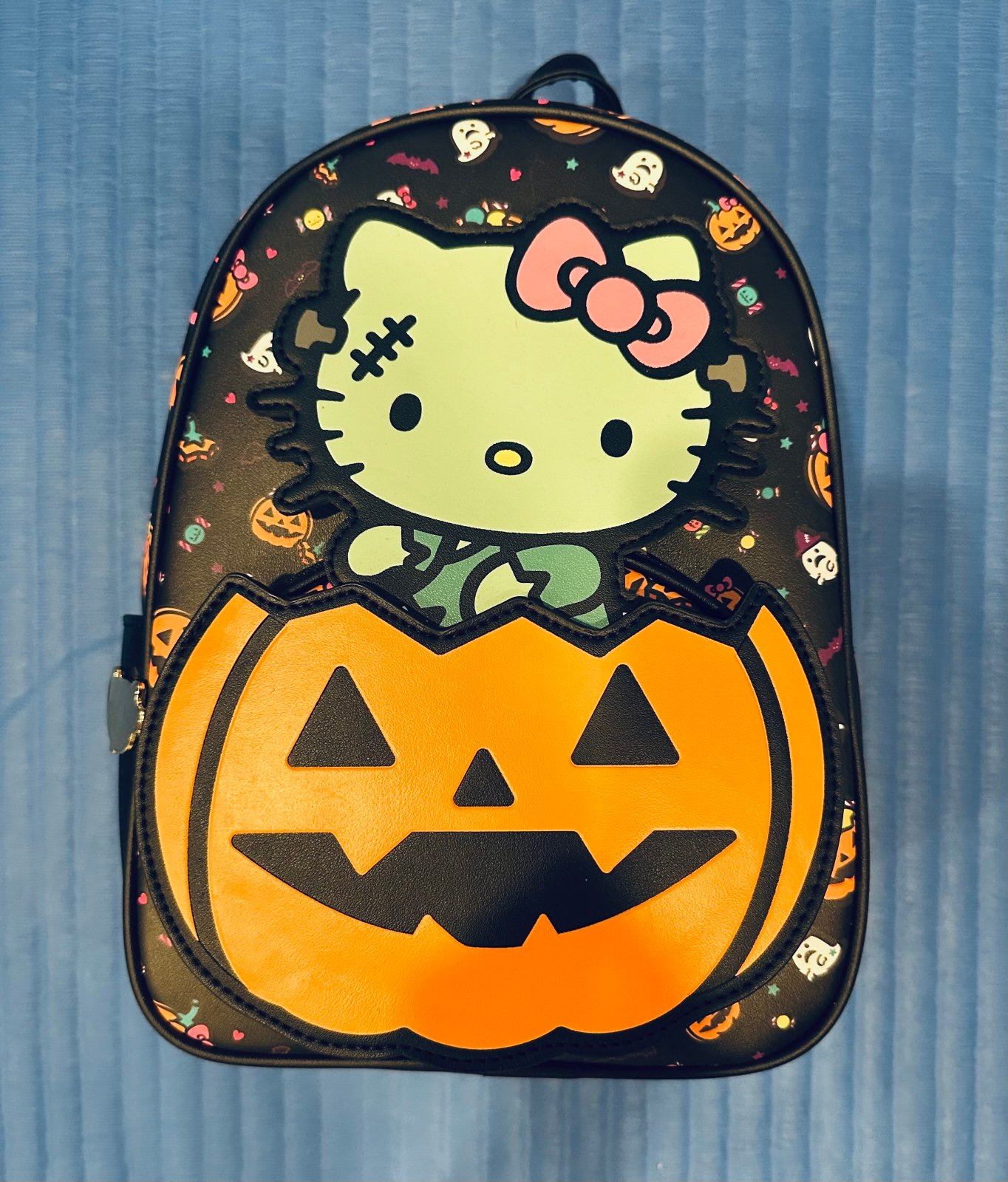 Her Universe Sim.loungefly Hello Kitty Zombie Pumpkin Halloween intended for Hello Kitty Zombie Pumpkin