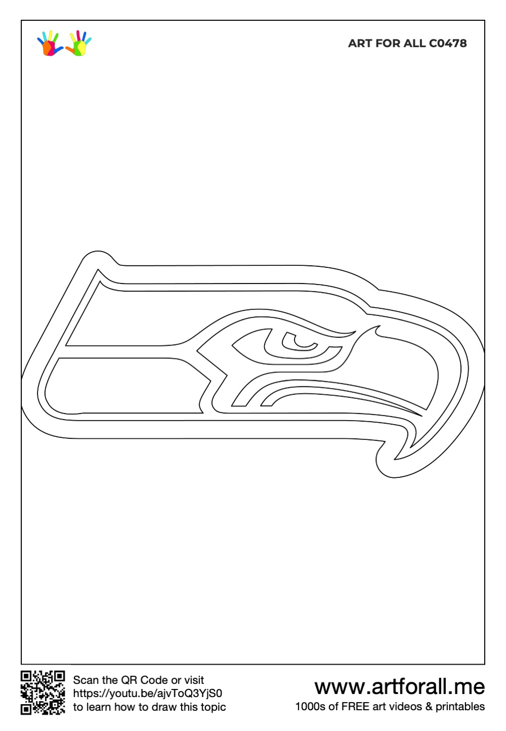 How To Draw The Seattle Seahawks Logo [Nfl Team] intended for Printable Seahawks Pumpkin Stencil