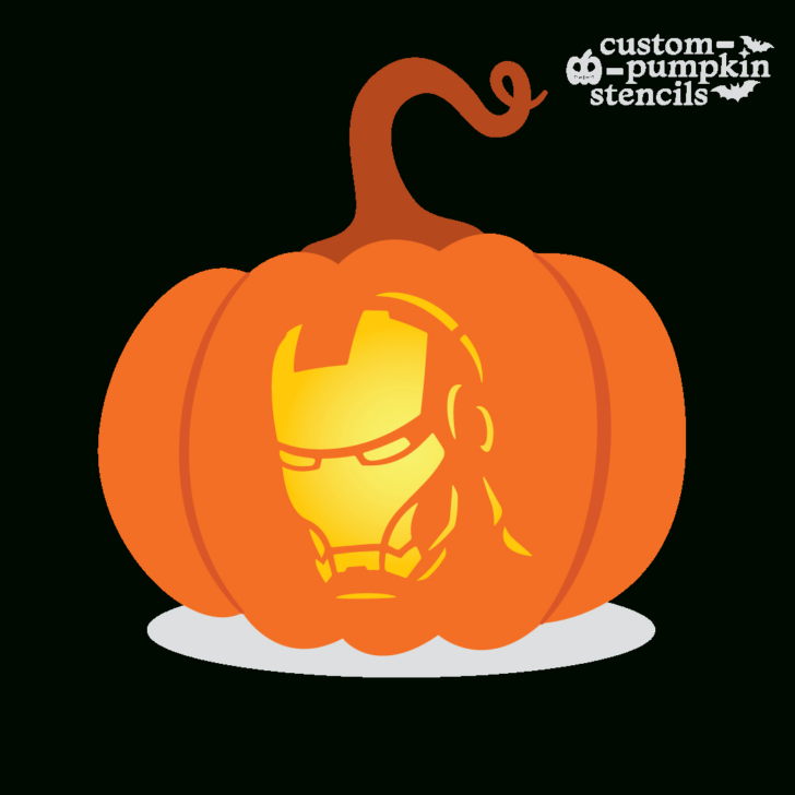 Ironman Pumpkin Stencil Printable