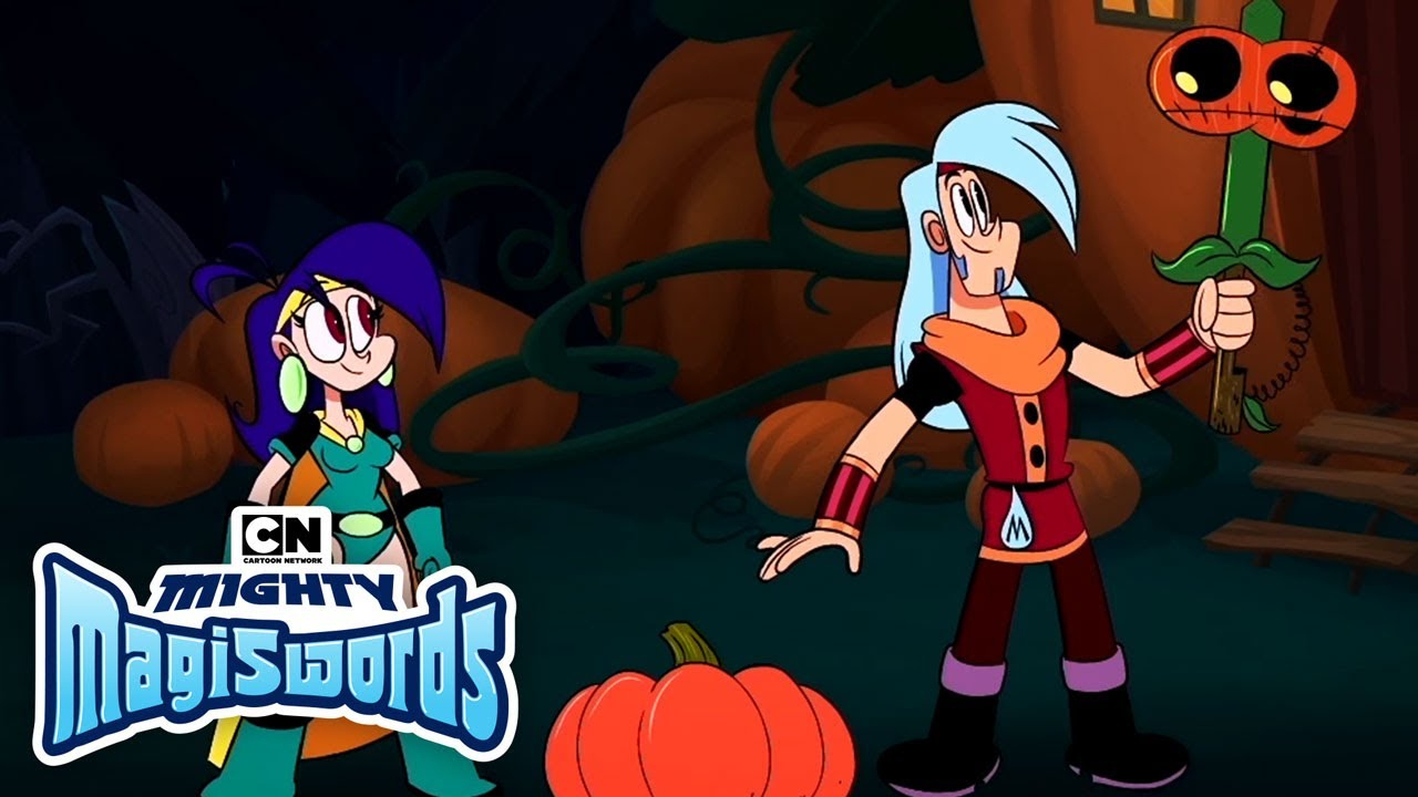 Is Zombie Pumpkin Too Scared To Fight? | Mighty Magiswords | Cartoon Network within Mighty Magiswords Zombie Pumpkin Magisword