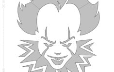 It: Pennywise (Free Pumpkin Stencil - Pumpkin Pattern - Pumpkin throughout Pennywise Pumpkin Stencils Free Printable