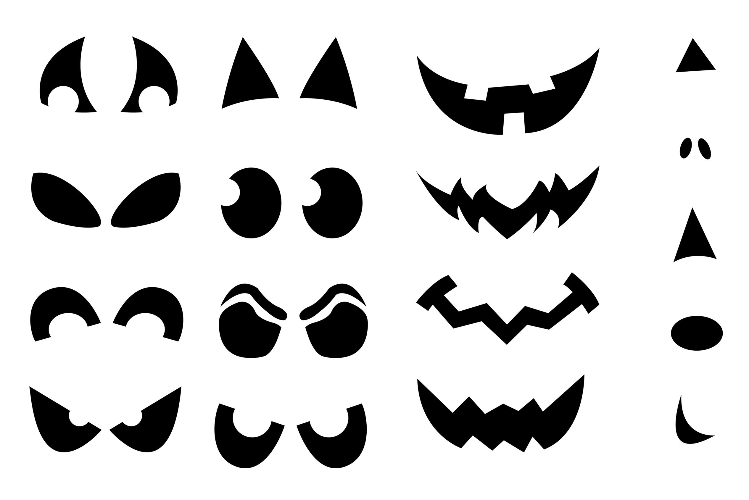 Jack-O-Lantern Shirt Stencils - Craftbuds - Worksheets Library intended for Pumpkin Eyes And Mouth Printable