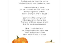 Jesus And Jack-O-Lanterns Poem - Printable inside Pumpkin Christian Story Free Printable