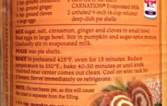 Libby'S Pumpkin Pie *But, I Add A Pinch Of Nutmeg,Use 1/2 Cup with regard to Printable Libby'S Pumpkin Pie Recipe